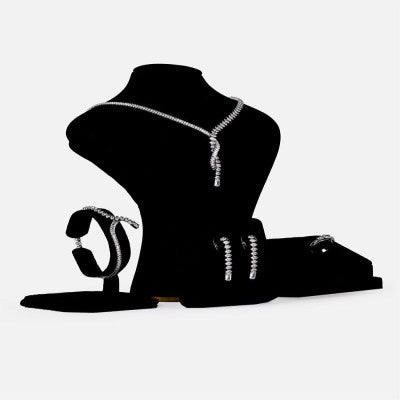 Attractive silver women's set